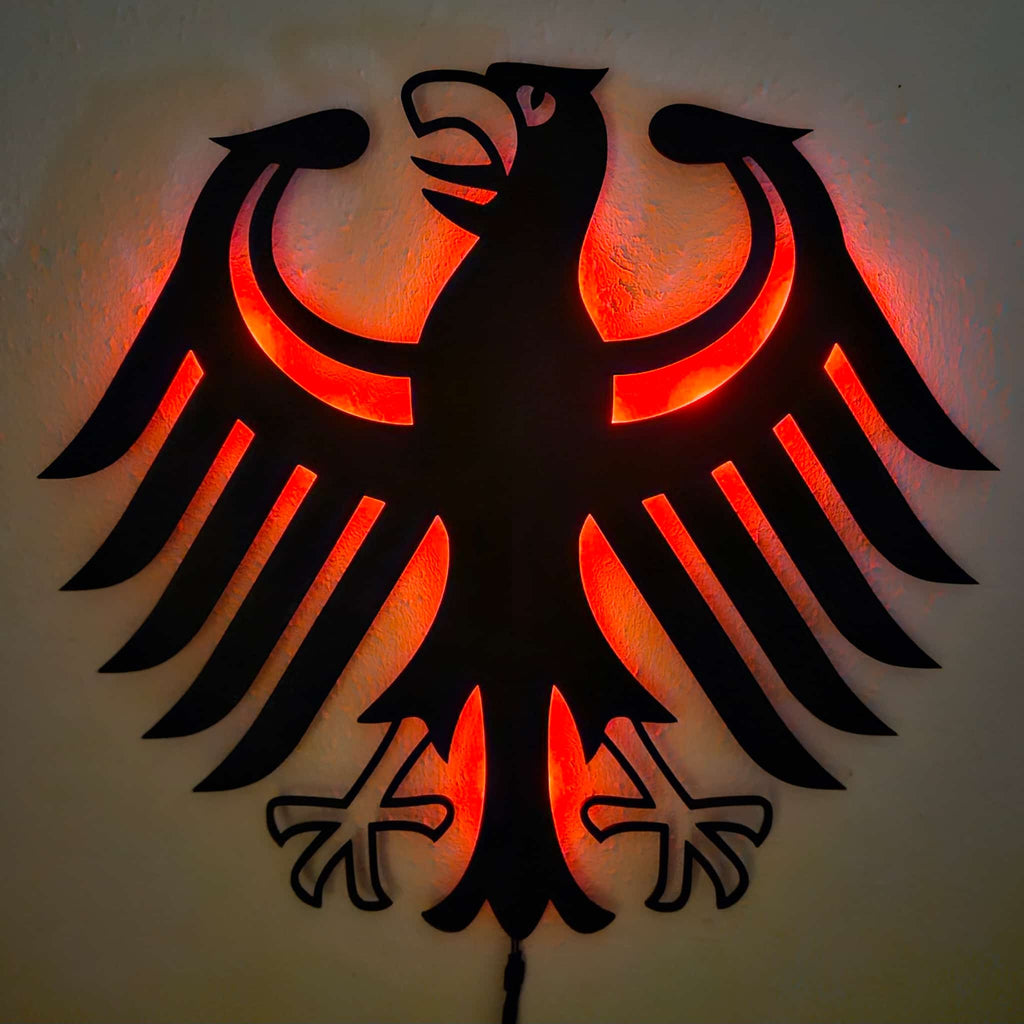 Bundesadler Wandlampe mit LED Beleuchtung