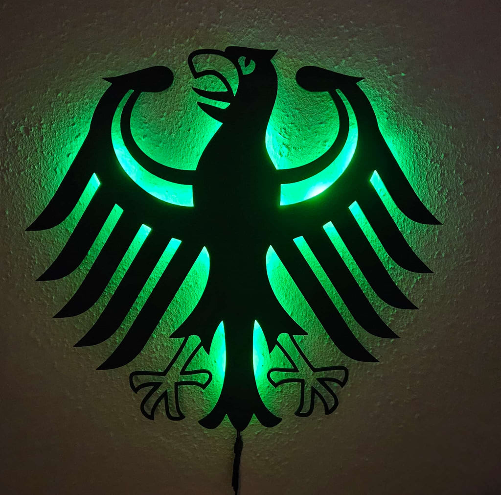 Bundesadler Wandlampe mit LED Beleuchtung