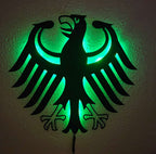 Bundesadler Wandlampe mit LED Beleuchtung