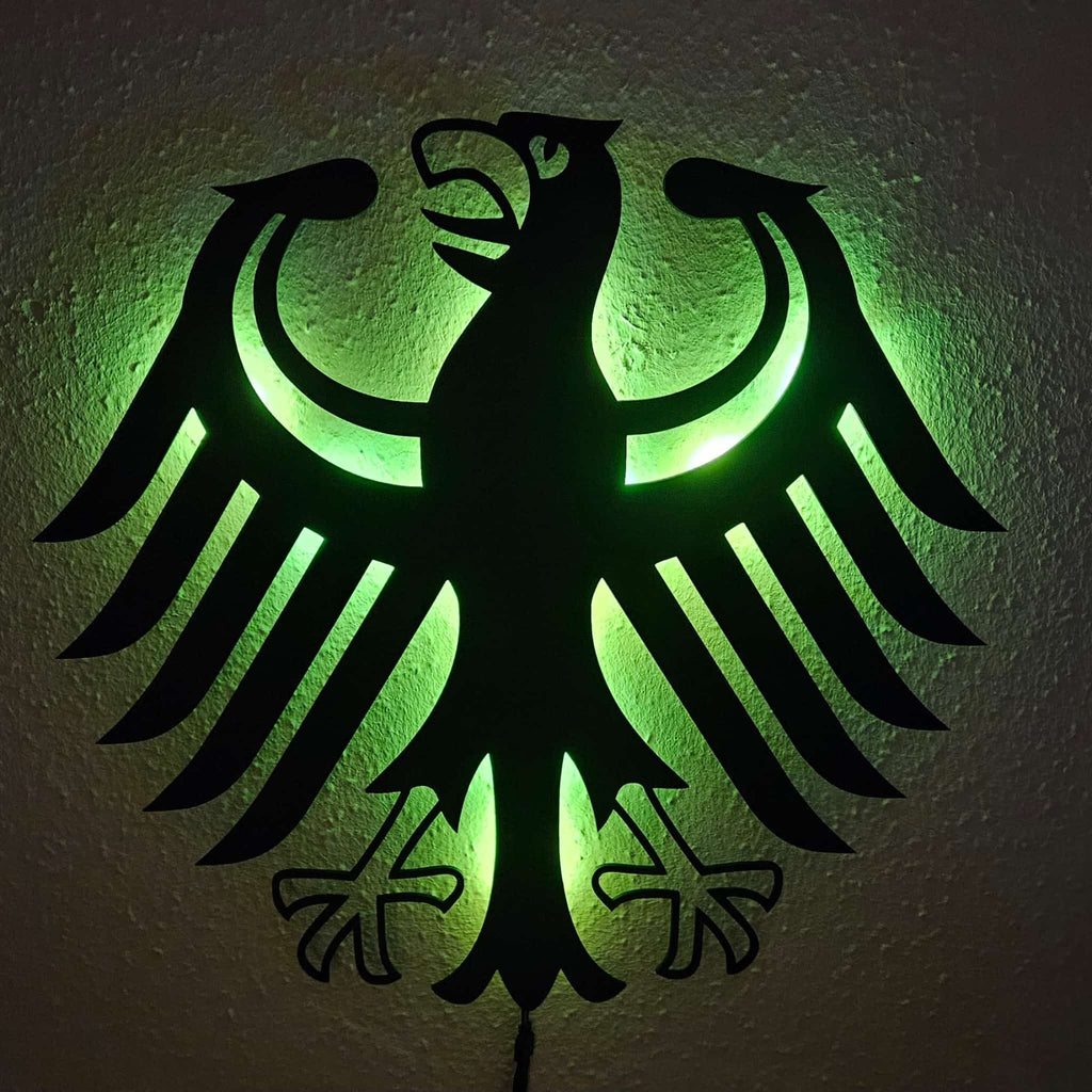 Bundesadler Wandlampe mit LED Beleuchtung