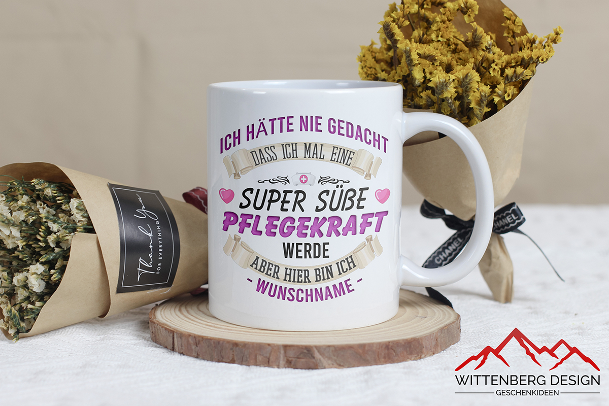 Tasse 300ml - Weiß / Pflegekraft